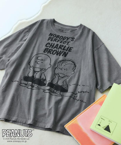 PEANUTS（花生漫畫） BUDDY系列 前胸印花短袖T恤 JT261C02