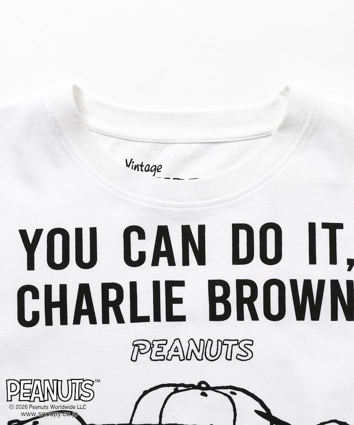 PEANUTS（花生漫畫） YOU CAN DO IT 前胸印花短袖T恤