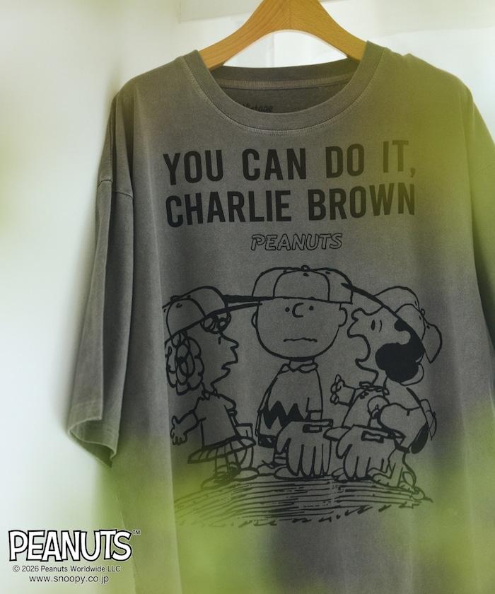 PEANUTS（花生漫畫） YOU CAN DO IT 前胸印花短袖T恤