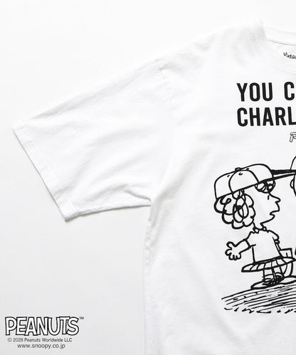 PEANUTS（花生漫畫） YOU CAN DO IT 前胸印花短袖T恤