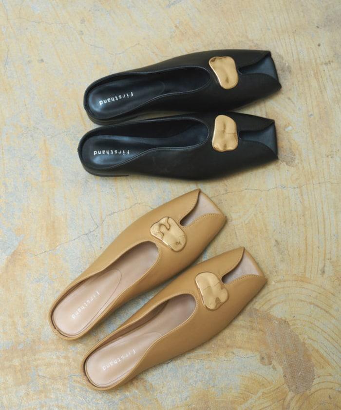 質感裝飾片 露趾 鞋