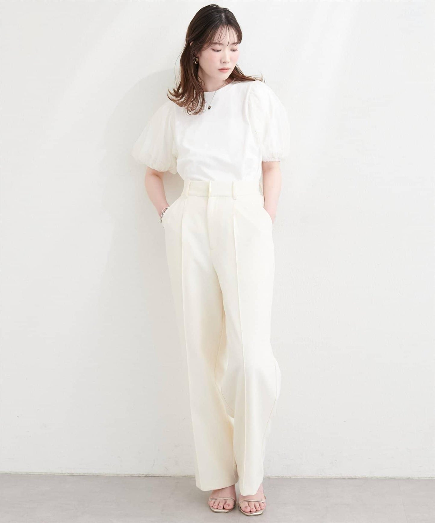 natural couture 歐根紗蓬袖設計 T恤