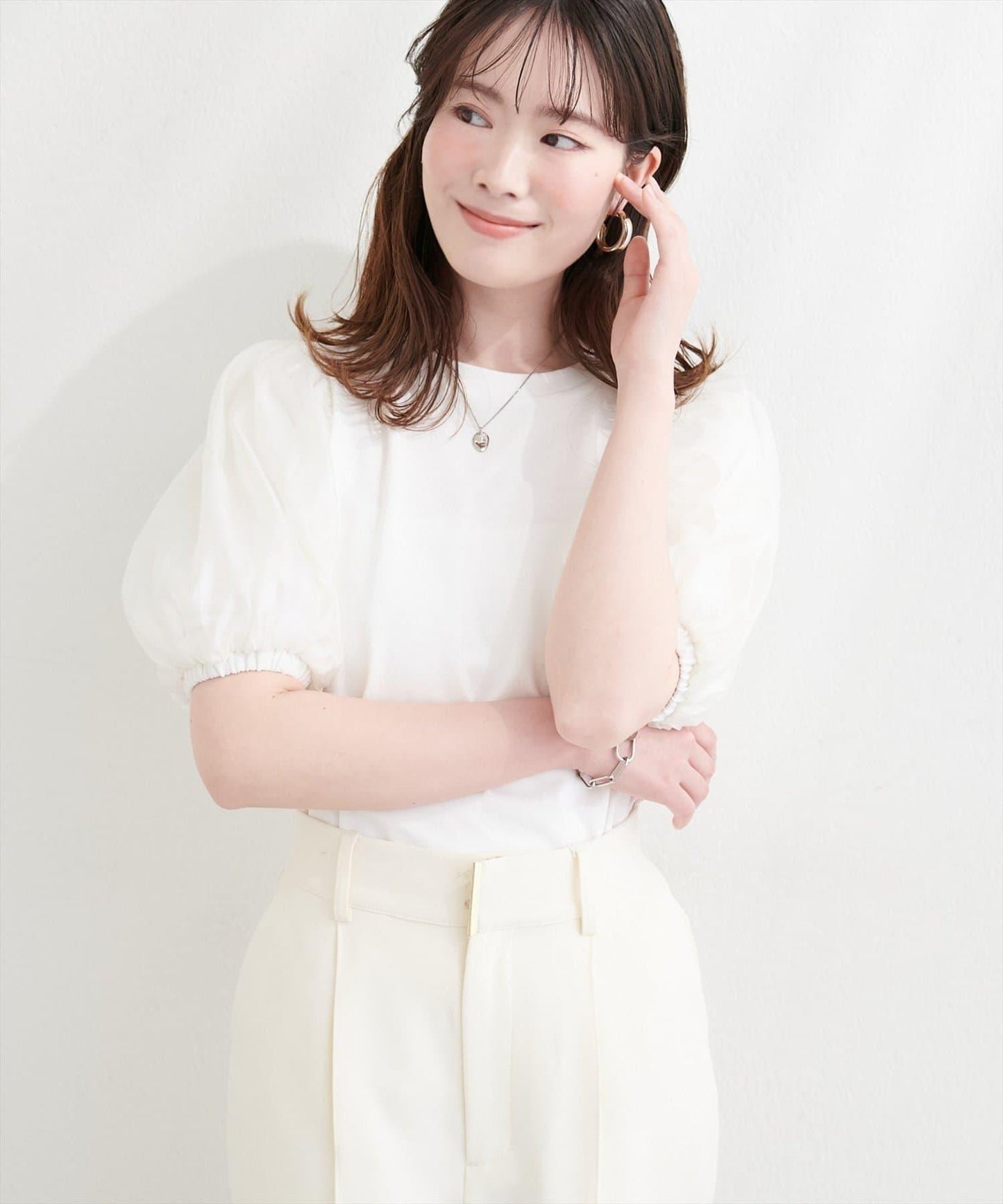 natural couture 歐根紗蓬袖設計 T恤