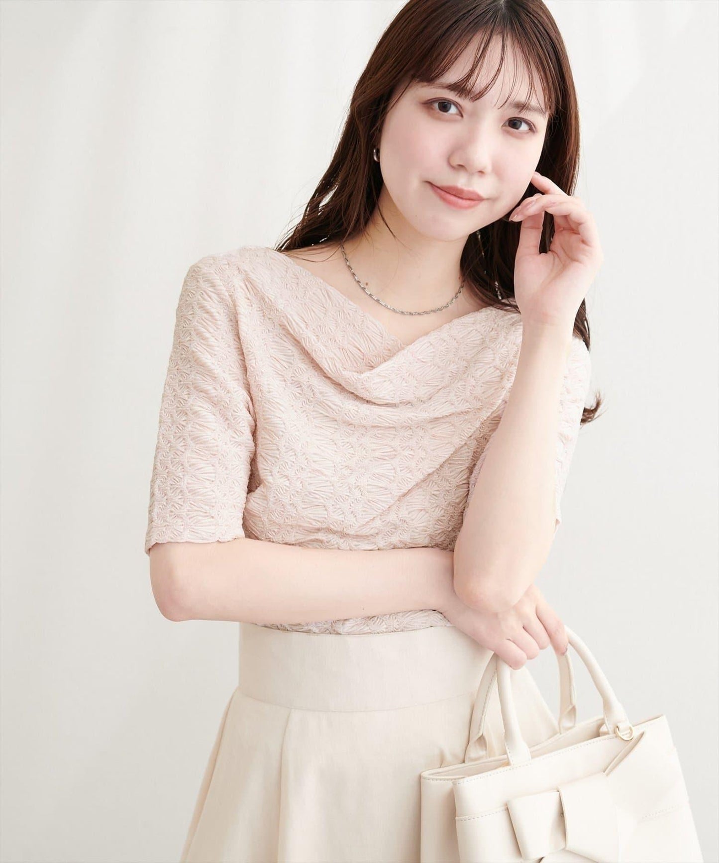 natural couture 提花垂墜上衣