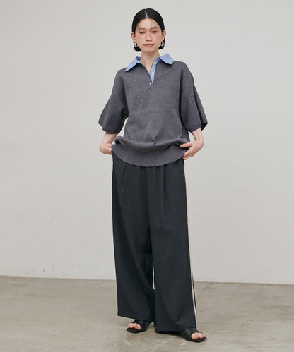LARUTA 襯衫領 短袖 Polo針織衫