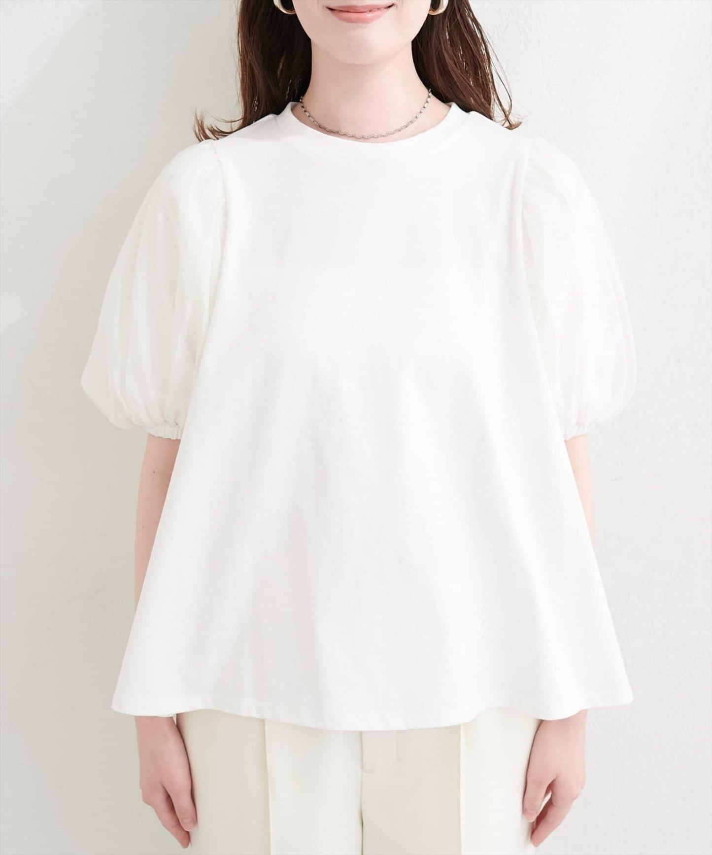 natural couture 歐根紗蓬袖設計 T恤
