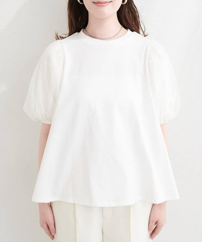 natural couture 歐根紗蓬袖設計 T恤