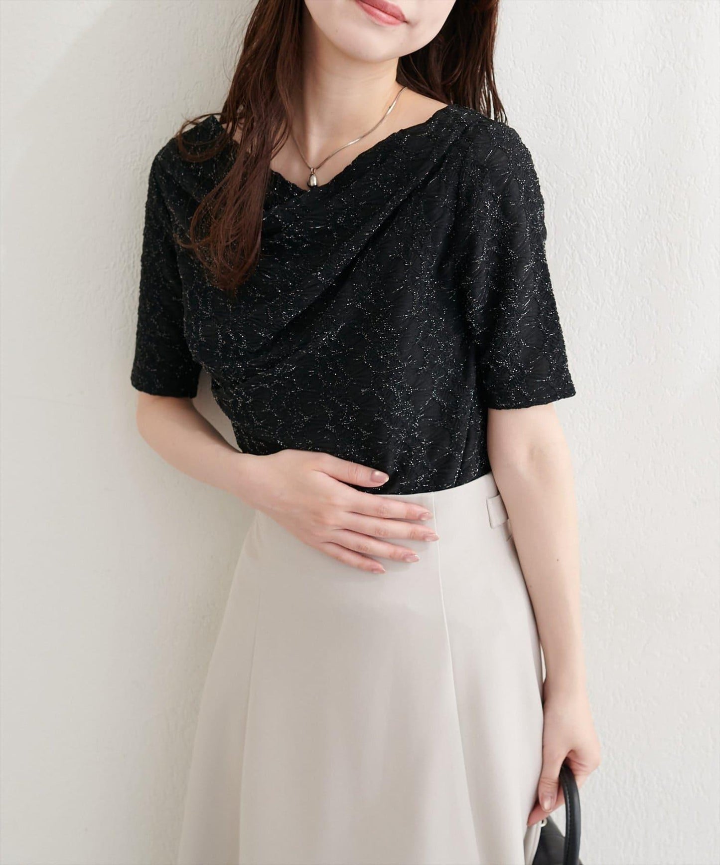 natural couture 提花垂墜上衣
