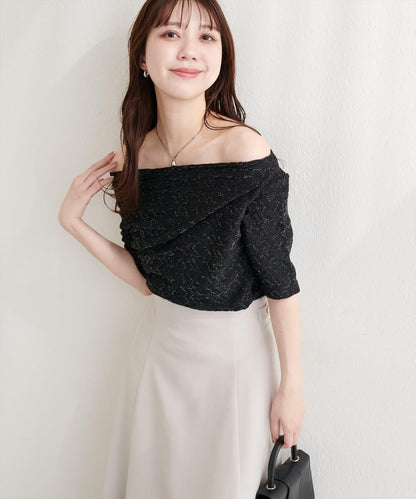 natural couture 提花垂墜上衣