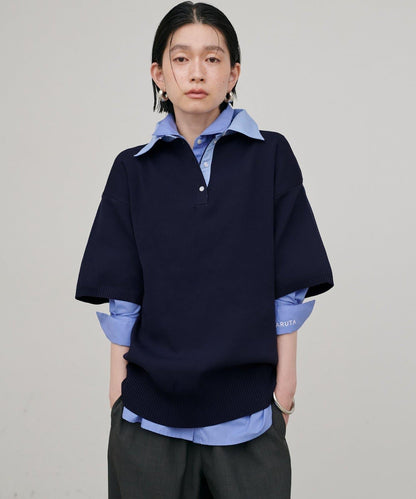 LARUTA 襯衫領 短袖 Polo針織衫