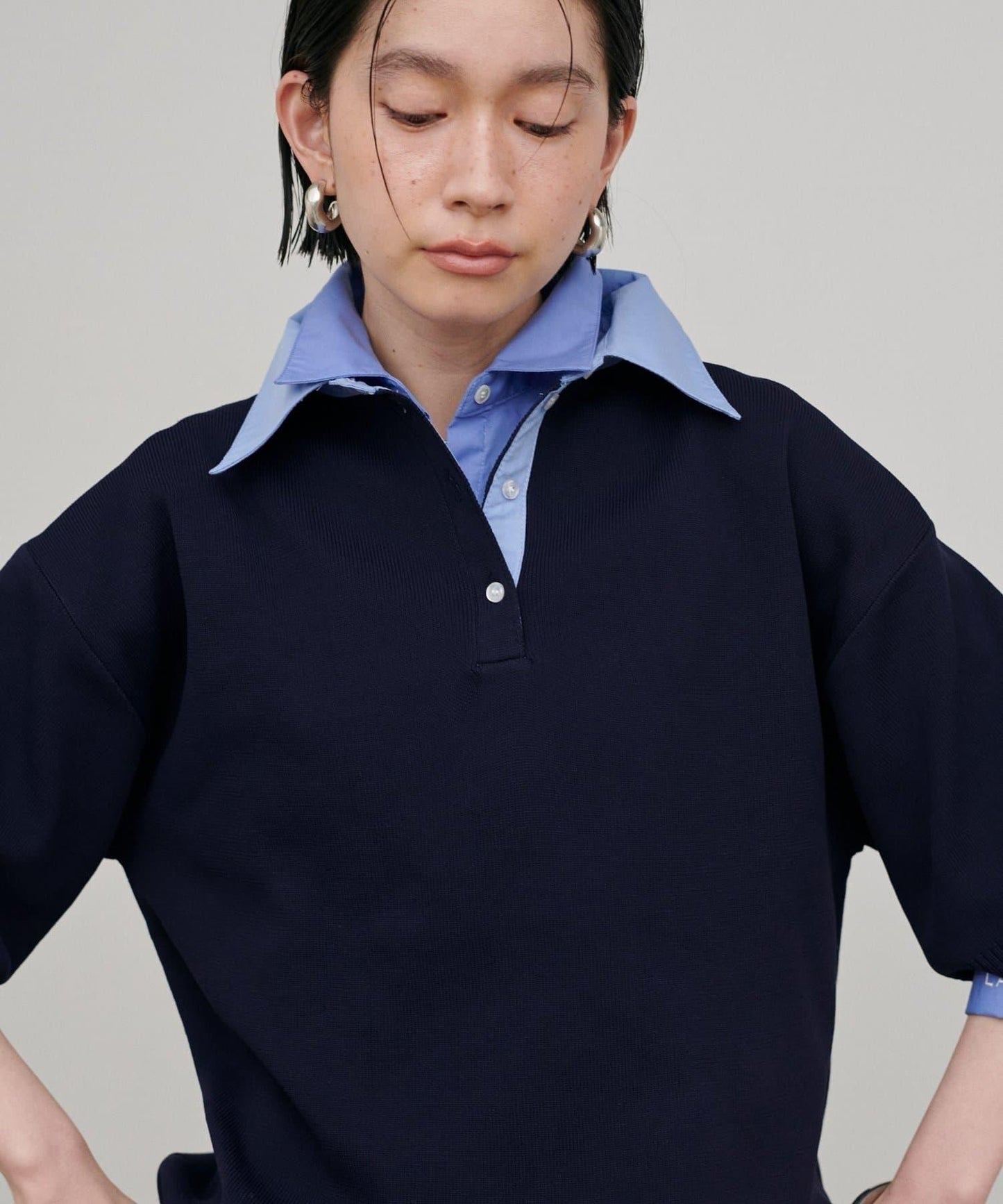 LARUTA 襯衫領 短袖 Polo針織衫