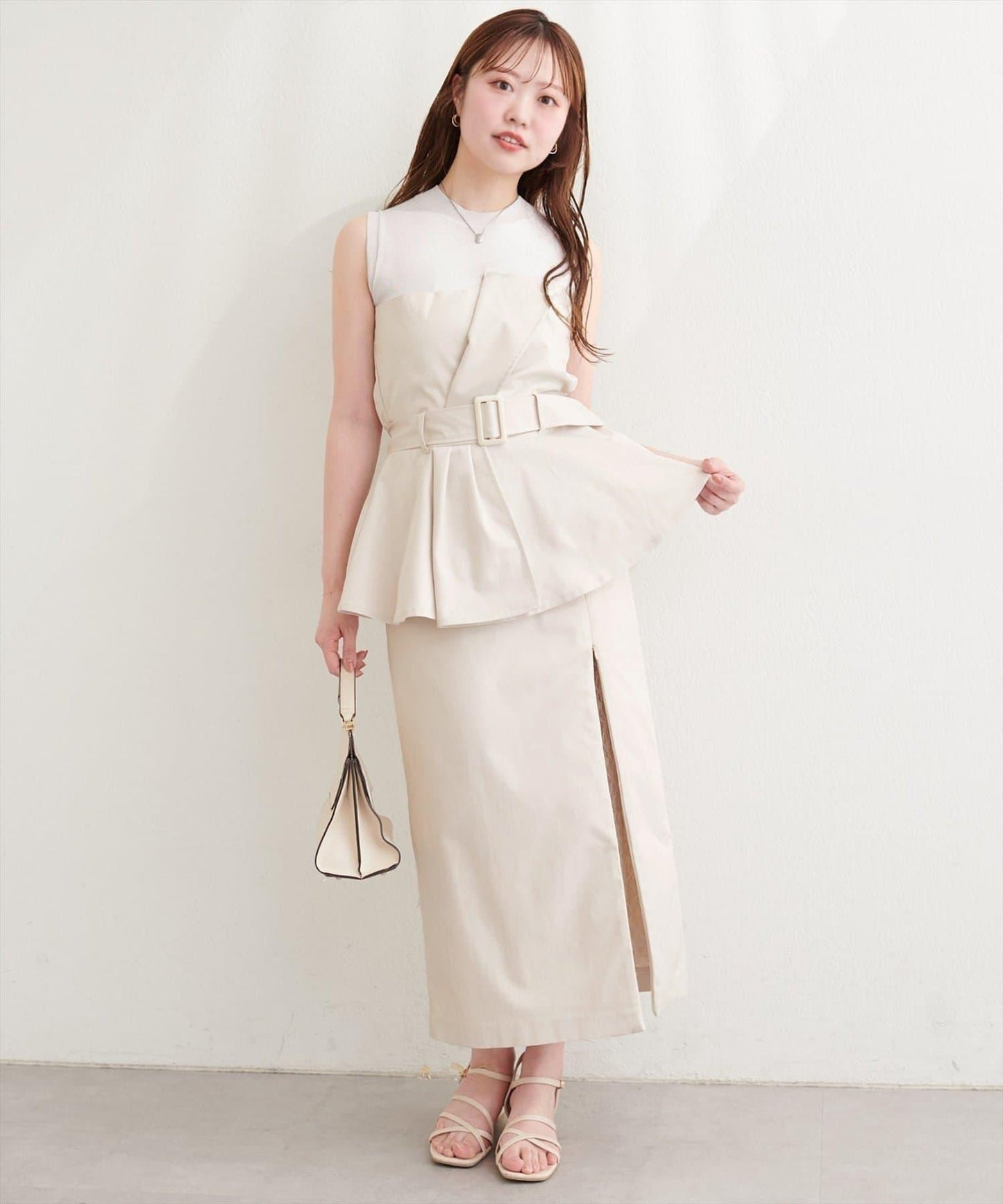 natural couture 針織拼接馬甲設計 T恤