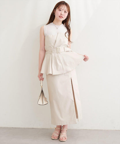 natural couture 針織拼接馬甲設計 T恤