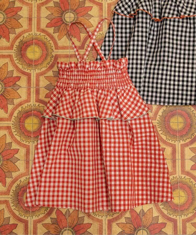 リンク 方格紋2WAY連衣裙
