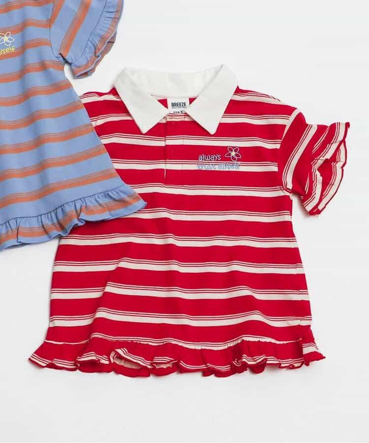 LINK 條紋Polo長款上衣