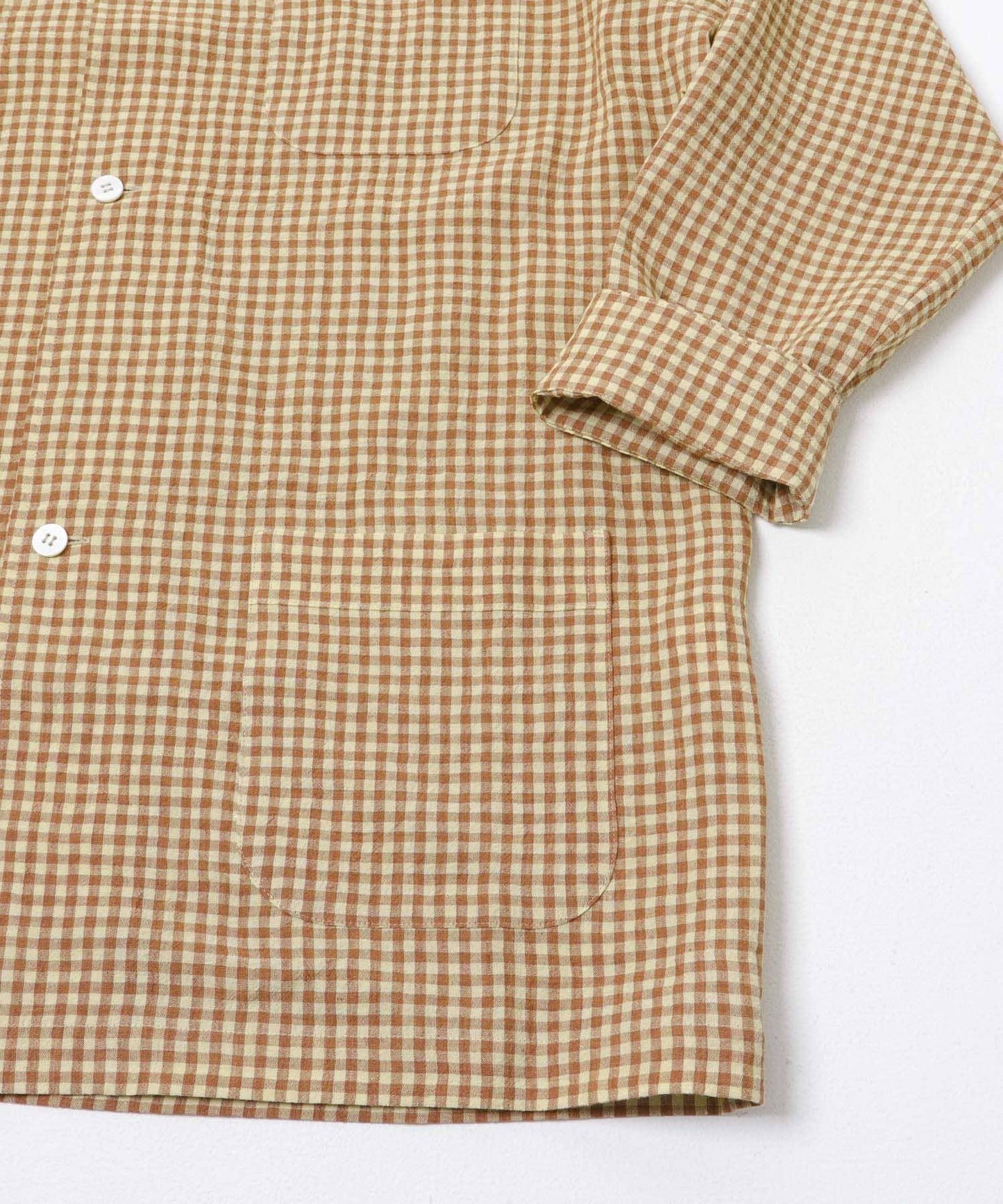 Cale 水扭紋亞麻格紋 工裝連體服