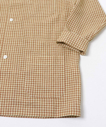Cale 水扭紋亞麻格紋 工裝連體服