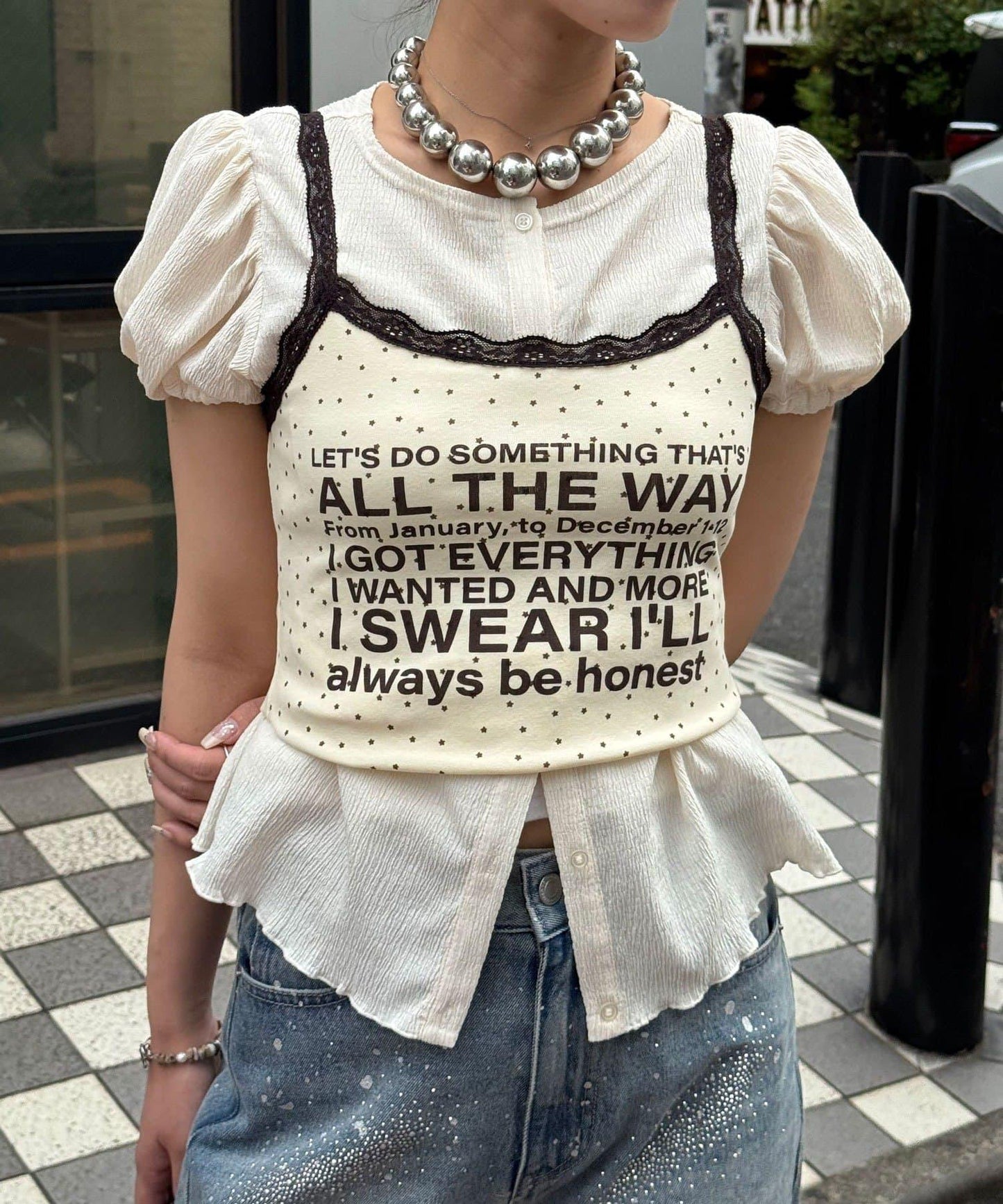 帶杯星柄Logo吊帶背心