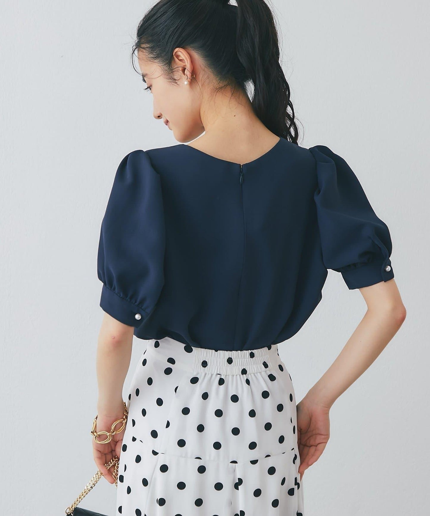 【La boutique BonBon】蝴蝶結繫帶泡泡袖襯衫