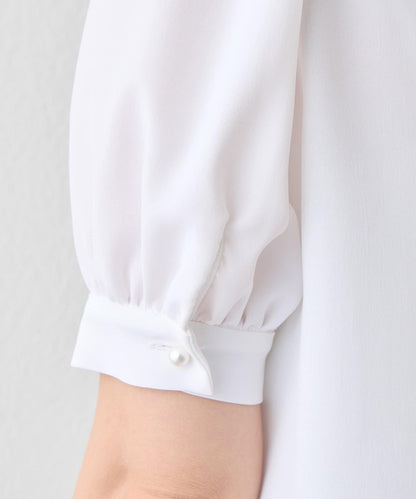 【La boutique BonBon】蝴蝶結繫帶泡泡袖襯衫