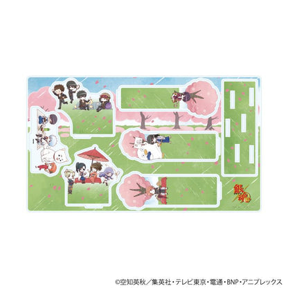 銀魂（銀魂） Premium系列 01號 亞克力場景擺件 櫻花賞花集合 GraphArt插畫款