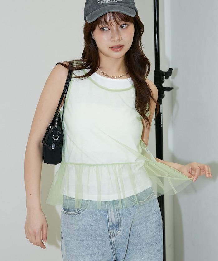 套裝單品 網紗疊穿 背心