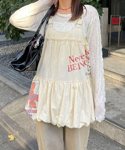 改造風 氣球廓形 罩衫連衣裙