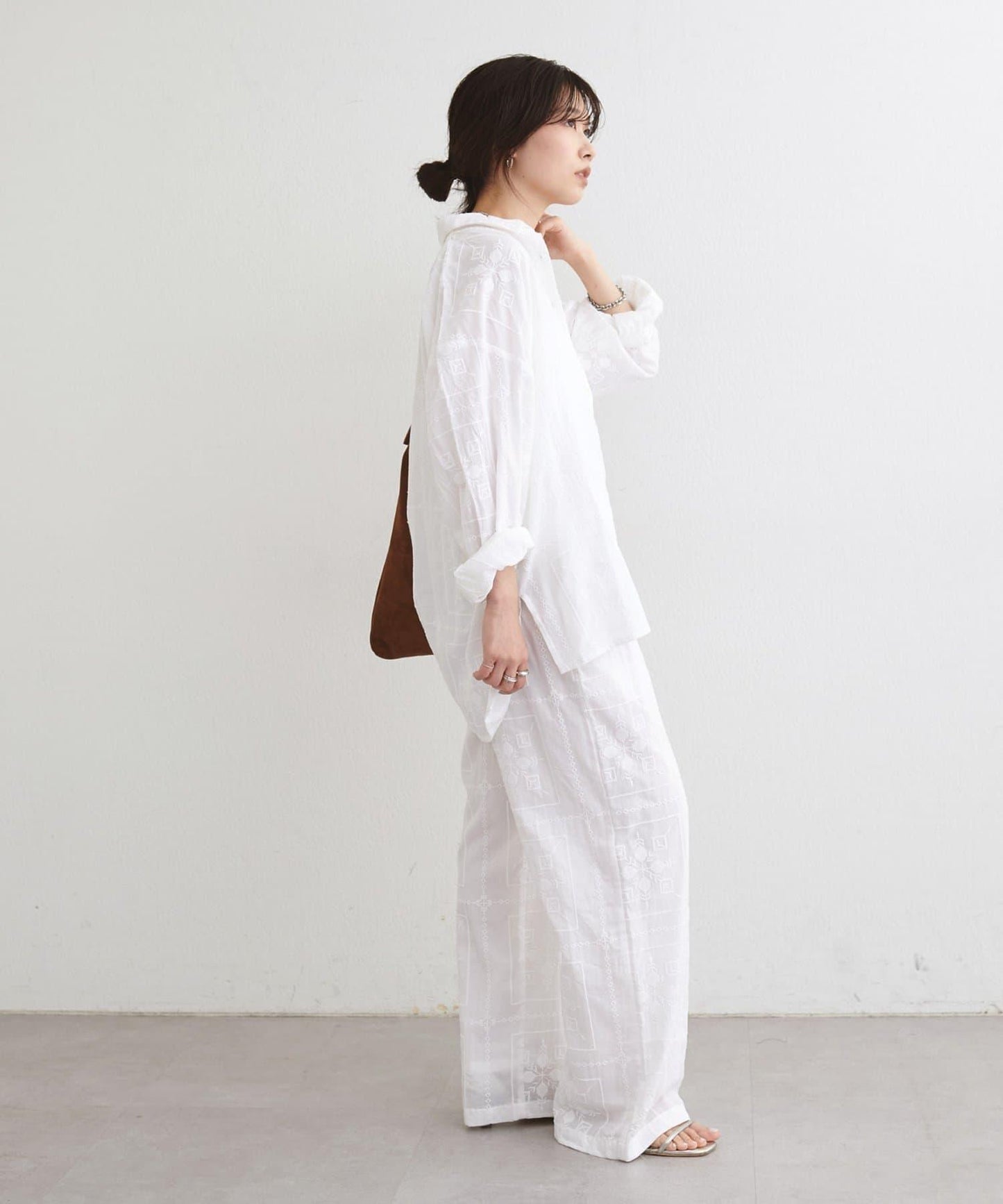 拼接刺繡襯衫