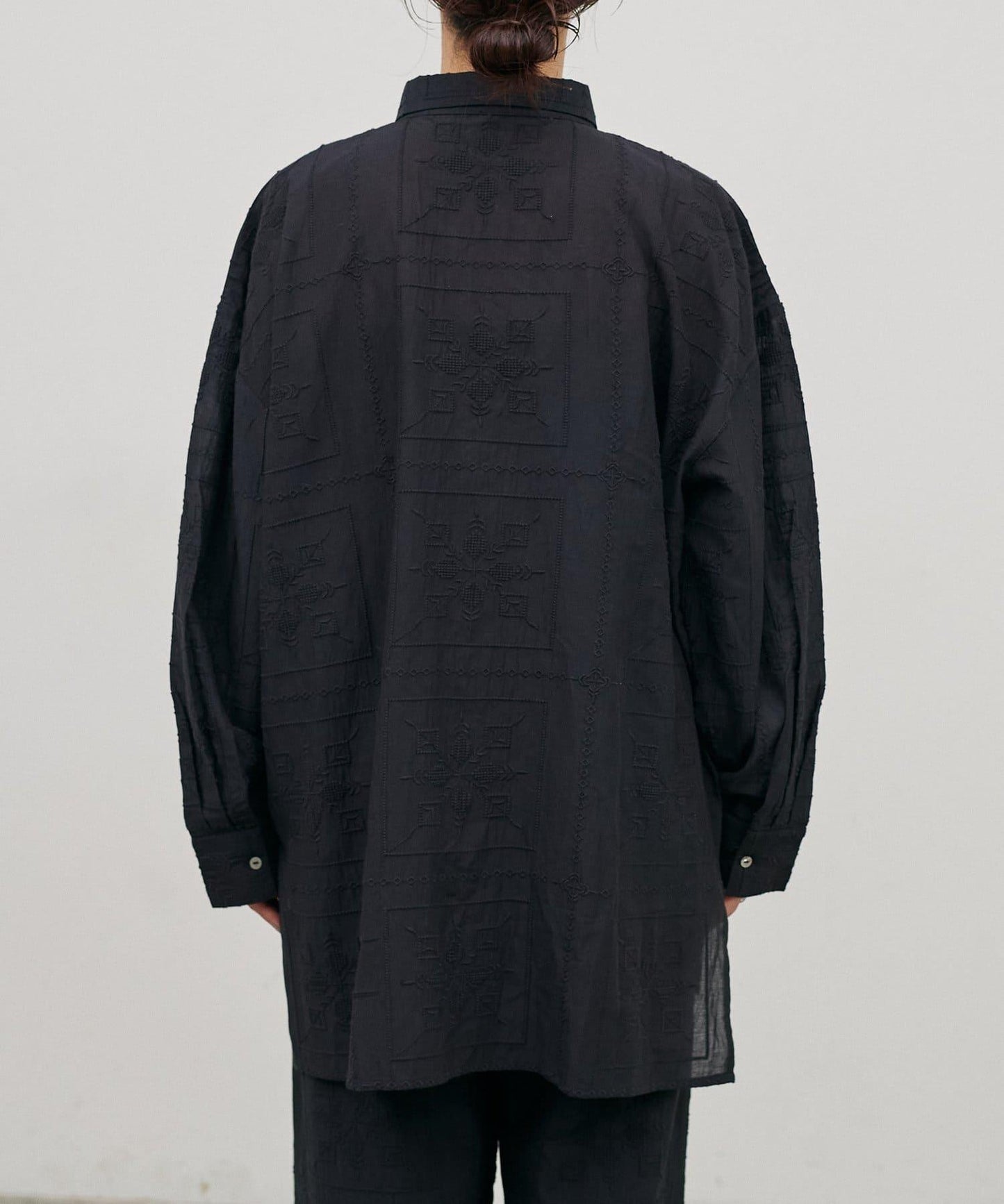拼接刺繡襯衫