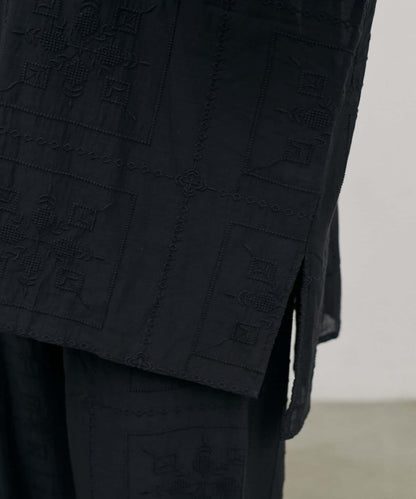 拼接刺繡襯衫