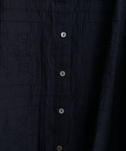 拼接刺繡襯衫