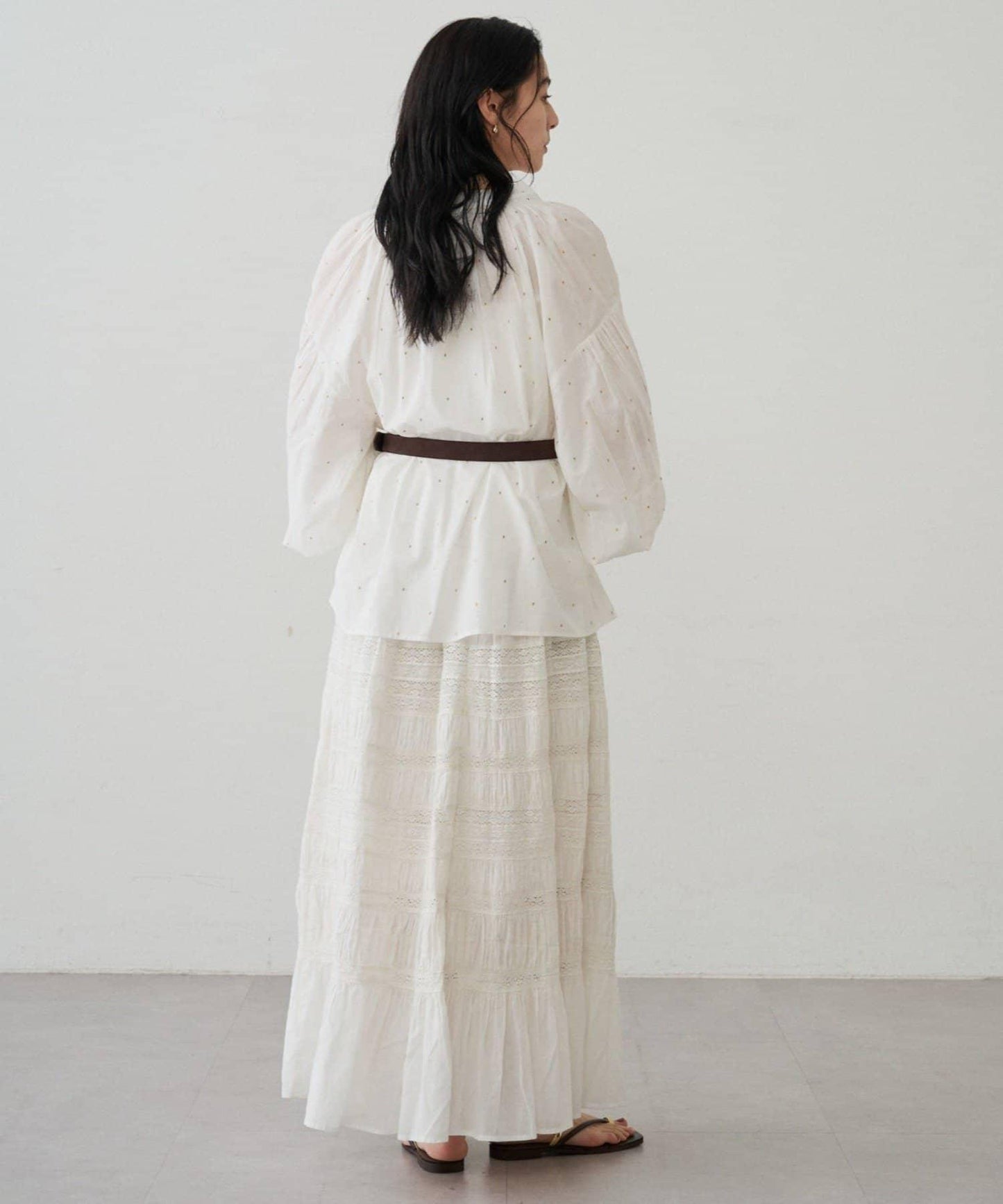 Loungedress INDIA 褶皺層疊蕾絲半身裙