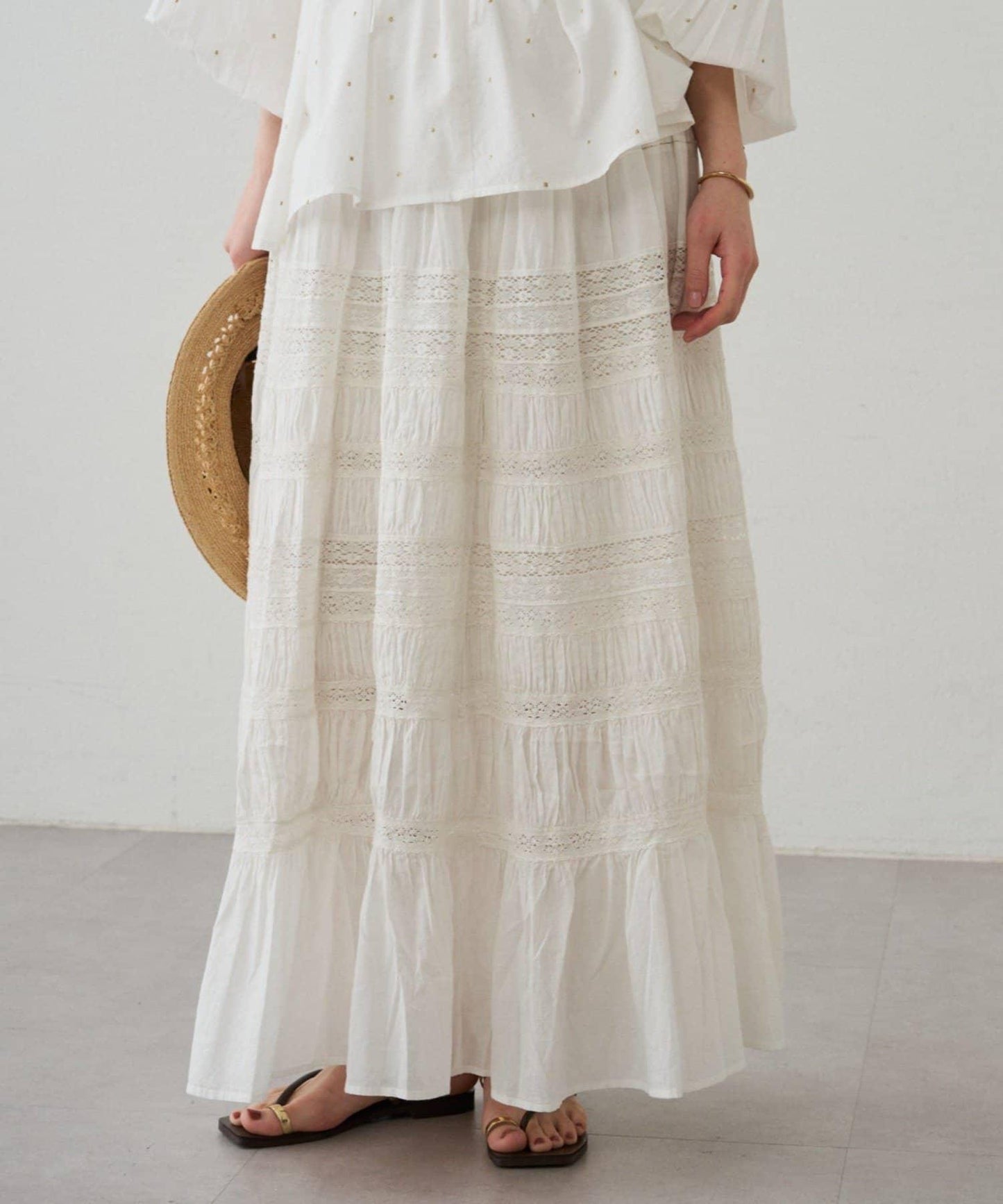 Loungedress INDIA 褶皺層疊蕾絲半身裙