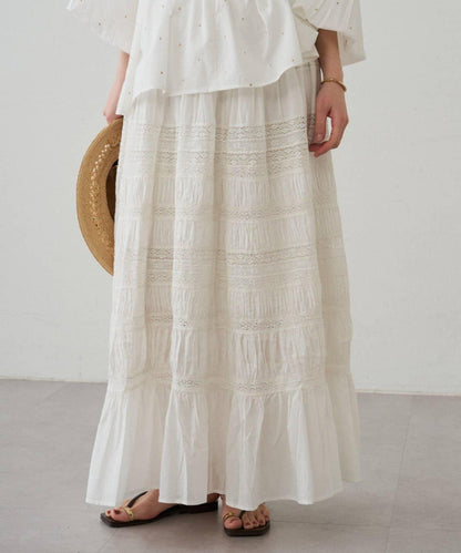Loungedress INDIA 褶皺層疊蕾絲半身裙