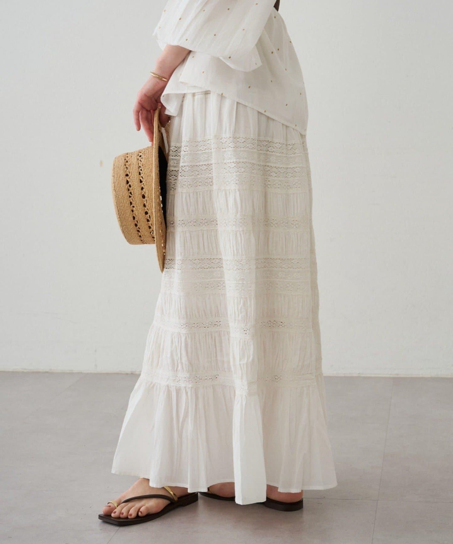 Loungedress INDIA 褶皺層疊蕾絲半身裙