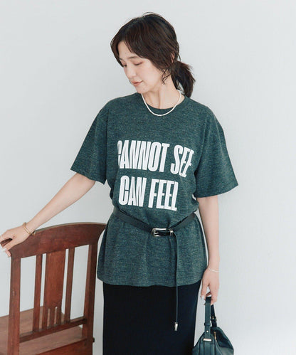 A・MONN 100%純棉 可機洗 feel logo 字母印花 T恤