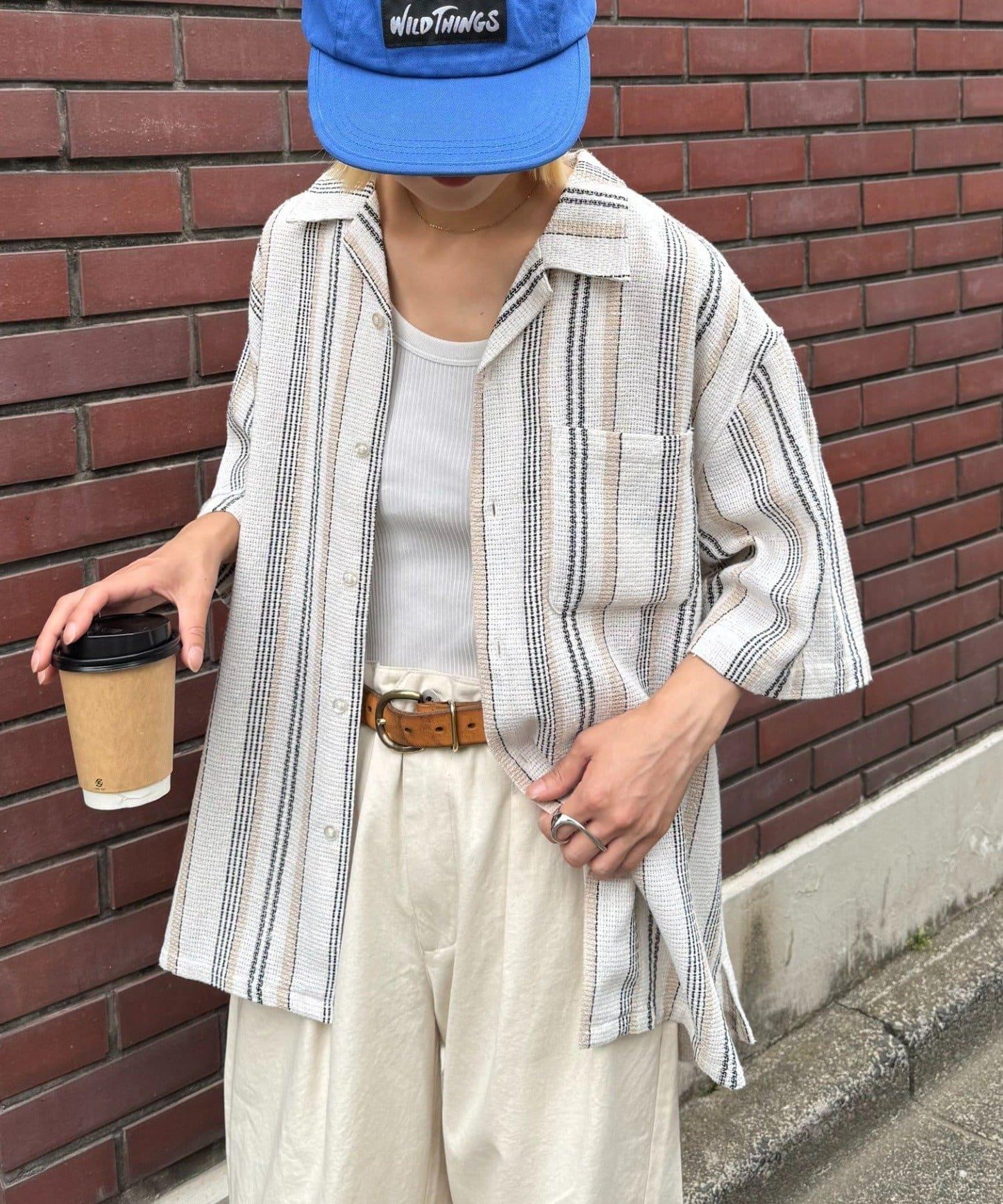 AMALFI 條紋設計襯衫