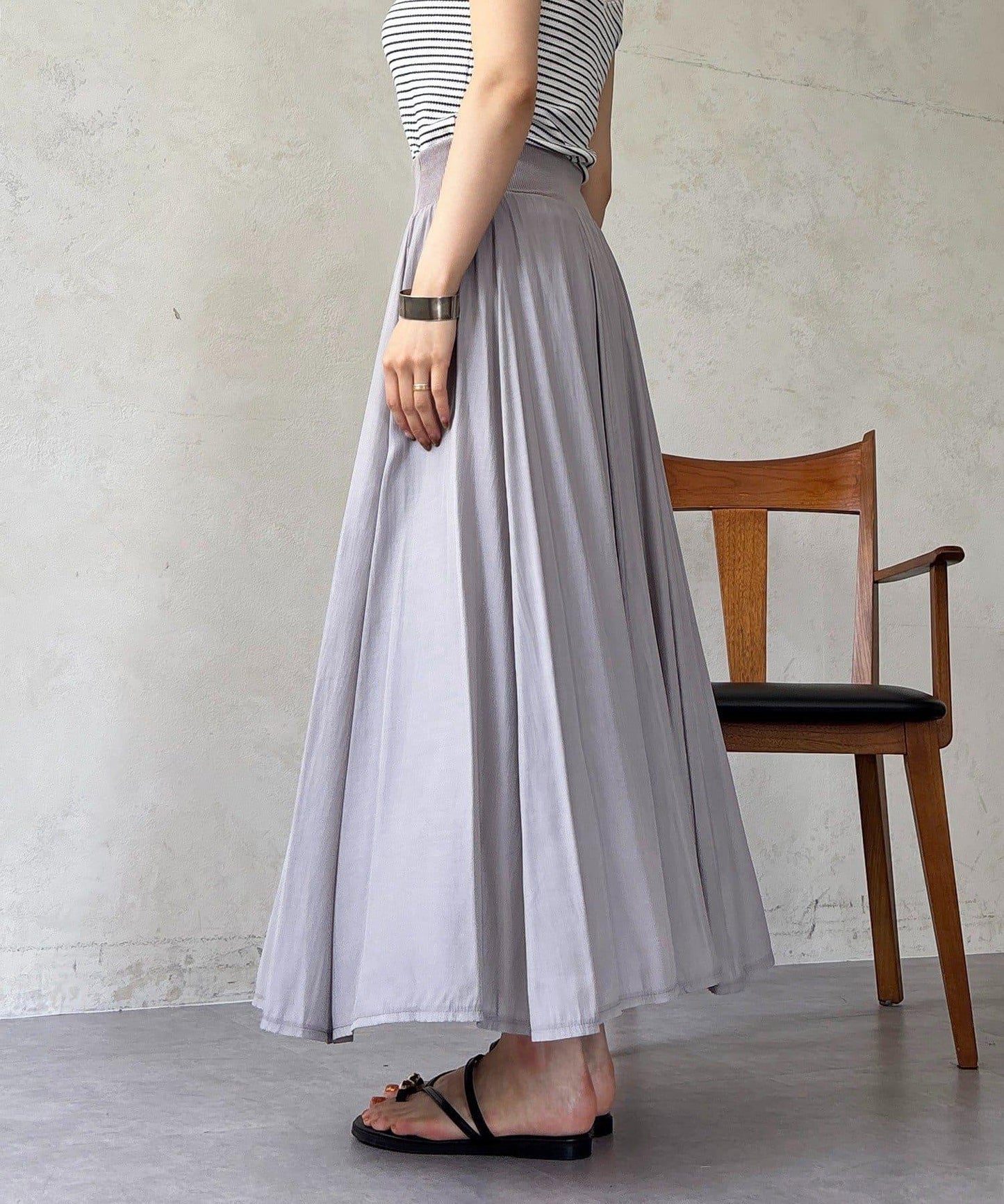 鬆緊腰傘擺半身裙