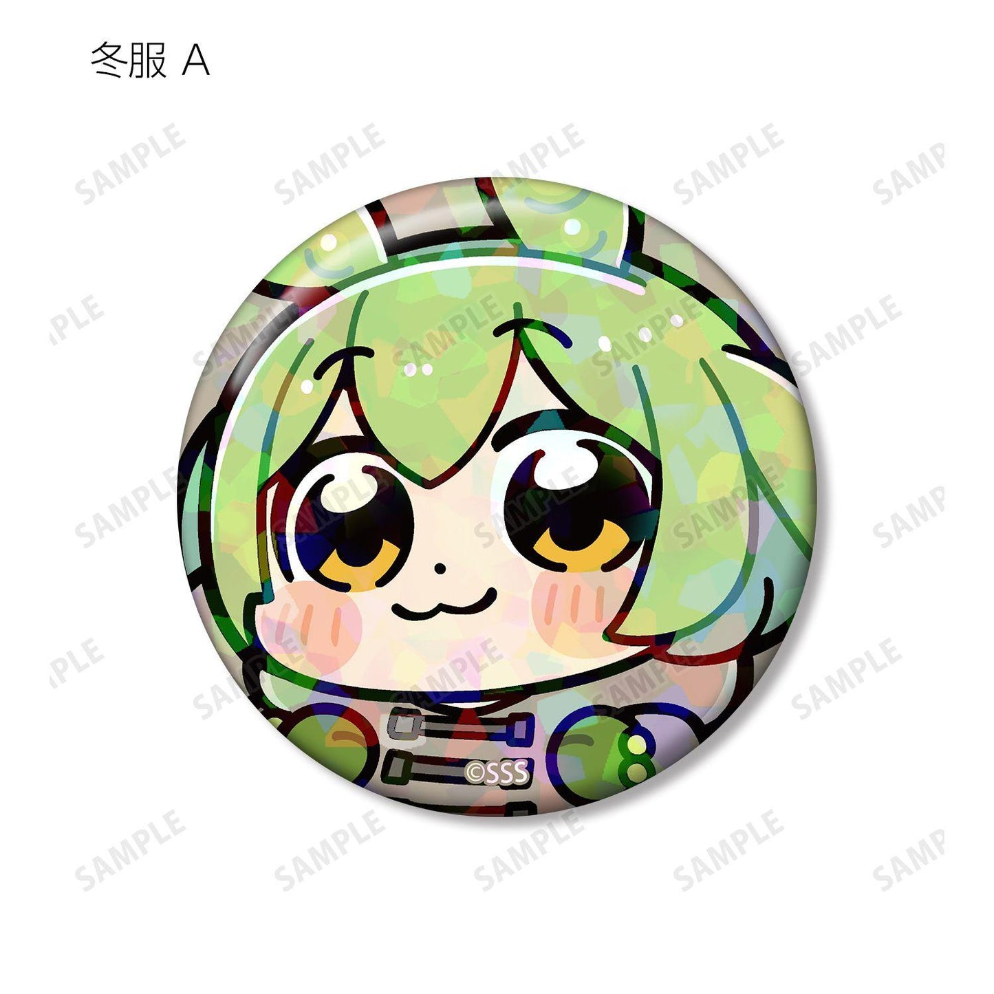 ずんだもん（ずんだもん） 大川ぶくぶ插畫校園版 隨機全息徽章 整盒（8包入）