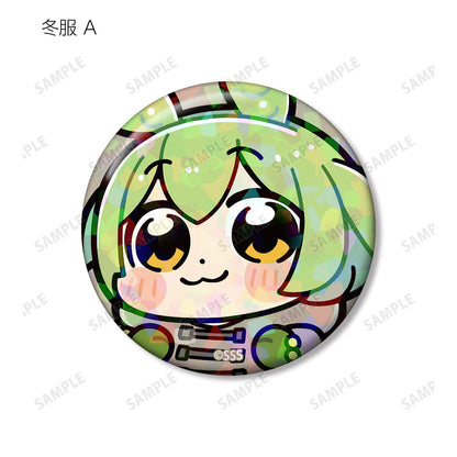 ずんだもん（ずんだもん） 大川ぶくぶ插畫校園版 隨機全息徽章 整盒（8包入）