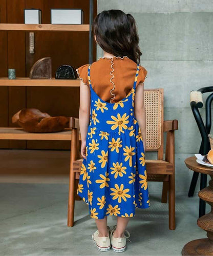 度假風夏威夷花卉連衣裙