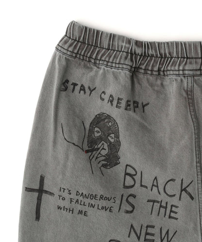 全塗繪牛仔短褲 All painted denim short pants