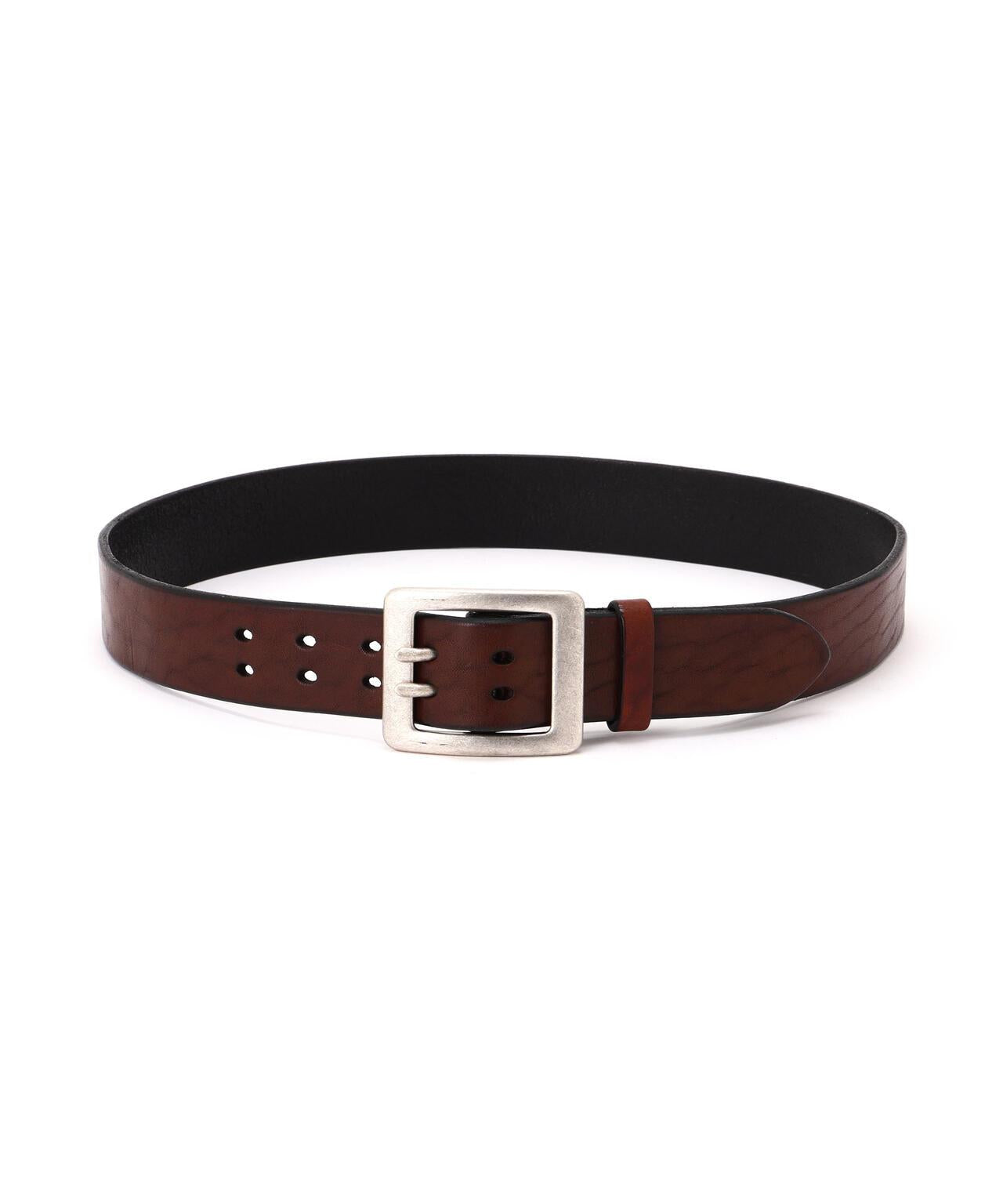 COW LEATHER BELT DOUBLE PIN 皮帶 《直営店限定》
