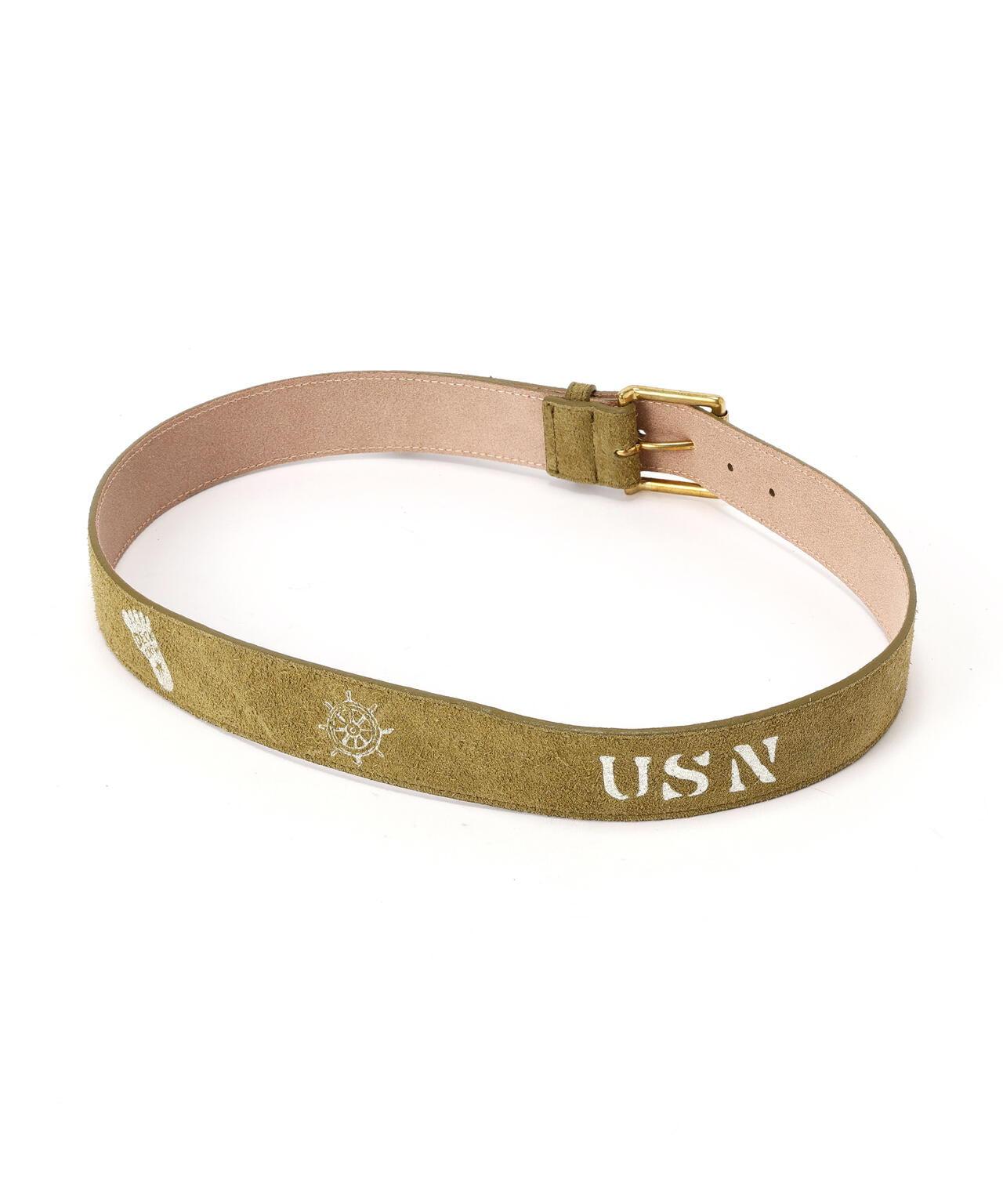 JAPAN MADE SUEDE BELT "USN" 腰帶