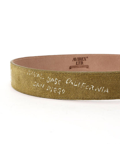 JAPAN MADE SUEDE BELT "USN" 腰帶