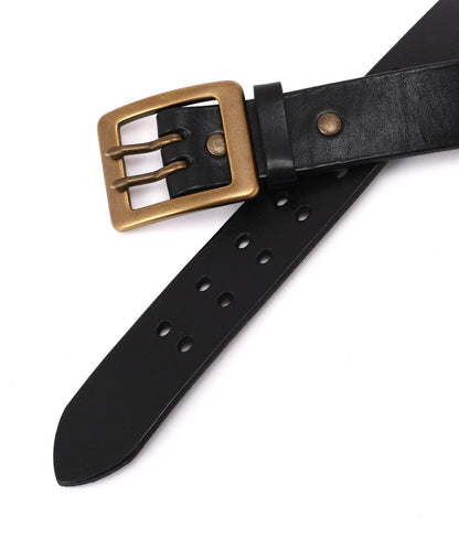 COW LEATHER BELT DOUBLE PIN 皮帶 《直営店限定》