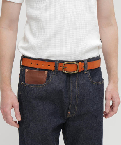牛皮雙針釦 COW LEATHER BELT DOUBLE PIN 皮帶（直營店限定）