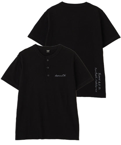 HONEYCOMB WAFFLE HENRY NECK T-SHIRT 上衣
