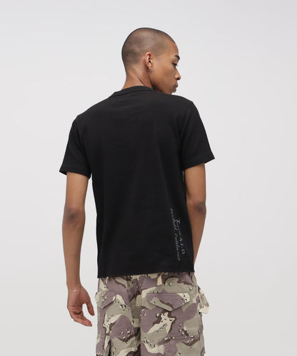 HONEYCOMB WAFFLE HENRY NECK T-SHIRT 上衣