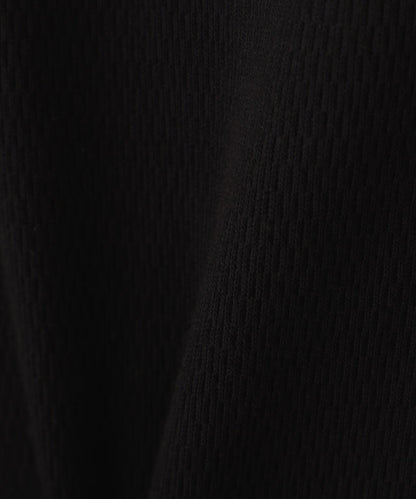 HONEYCOMB WAFFLE HENRY NECK T-SHIRT 上衣